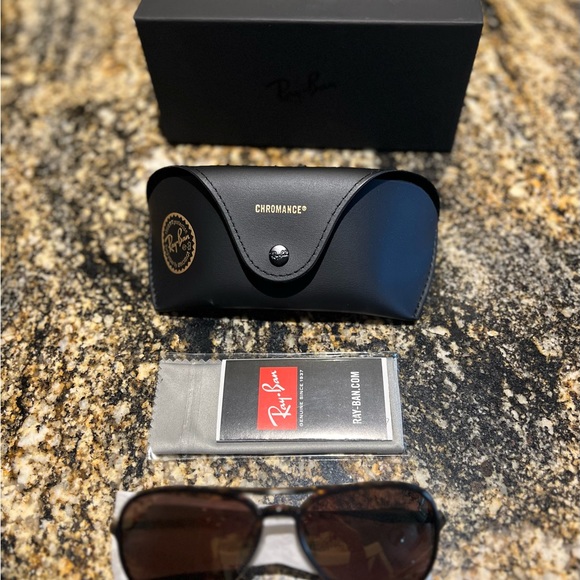 Ray Ban Chromatic polarized sunglasses, color is light Havana. Brand new! - Picture 2 of 8